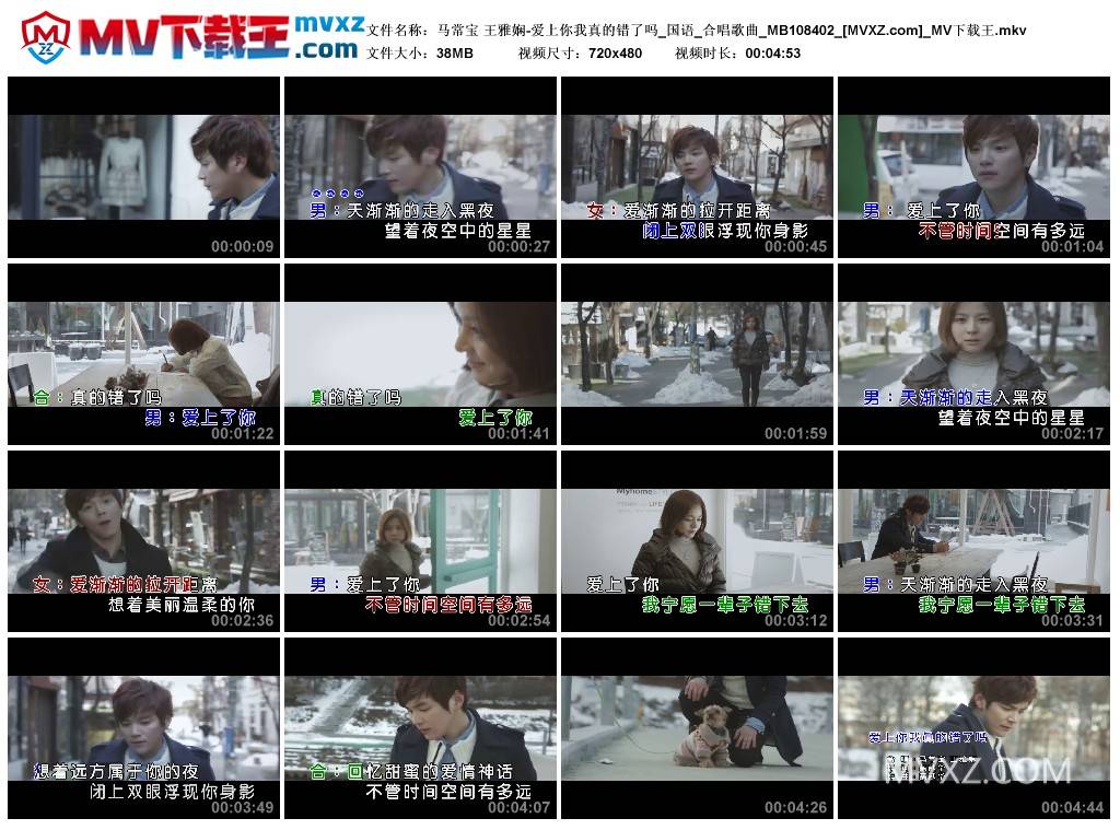 马常宝 王雅娴-爱上你我真的错了吗_国语_合唱歌曲_MB108402